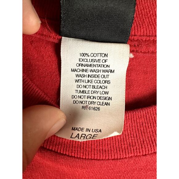 Disney Mickey Goofy Donald Duck Unlimited Graphic Shirt Red Mens Large Vintage - Picture 4 of 5